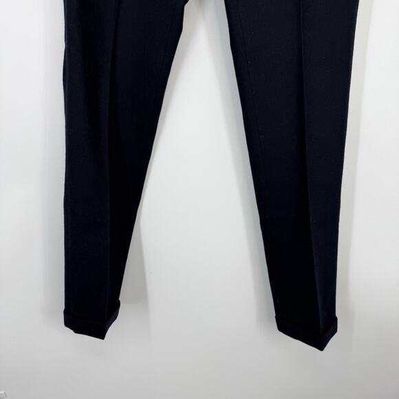 Luigi Fusaro Wool Dress Pants Men size US 32 IT 48 Navy Blue Flannel 33" inseam - Picture 4 of 11